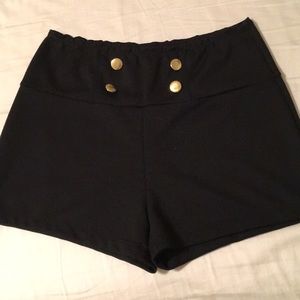 Black high waisted shorts